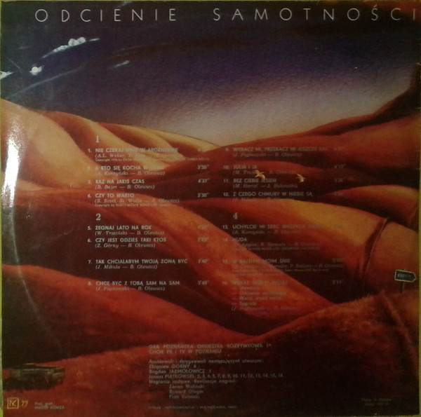 Odcienie Samotności (2 X Winyl, Lp, Album, Gatefold, ? ? 1980, Polska) - Zdzisława Sośnicka 2